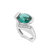 Asymmetrical Tension Channel Ring-Oval