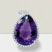 Amethyst and Diamond Pendant