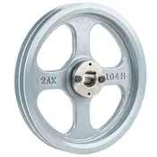 10.25" Double Groove A Section 4L Sheave with 1-1/8" (1.125") H-Style Split Taper Bushing - 2AK104H