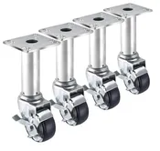Adjustable Plate Casters 3″