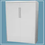 Flat Face Murphy Bed Vertical Queen Melamine Classic White Discounted (VQMEL100-CW)