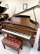 Knabe 6' 3" Grand Piano in Satin Walnut, Hand built in 1980, w/ artist bench