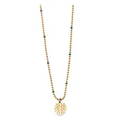 18K Gold Monstera Leaf Charm Necklace