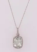 10K Amethyst & Diamond Pendant