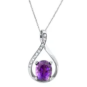 Amethyst and Diamond Pendant