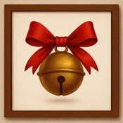 10" x 10" Jingle bell wall art Traditional Christmas
