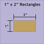 1" x 2" Rectangles 80pc Paper Pieces