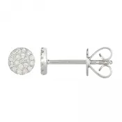 14K Gold Brilliant Diamond Pavé Studs