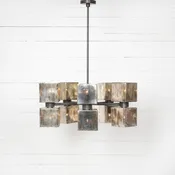 Ava Chandelier Aged Metallic Glass