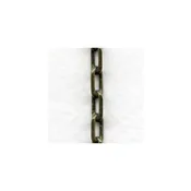 Diamond Cut Cable Chain Oxidized Brass 7x3mm Links (3 ft) - Vintage Jewelry Supplies