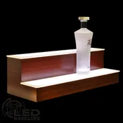 72″ 2 Tier White Finish LED Display Shelf – In stock