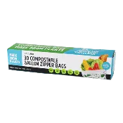 Ziptop Compostable Freezer-Safe Storage Bags 30 Count