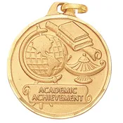 1 1/4 inch Globe with Lamp and Books, Academic Achievement Stamped  E900401