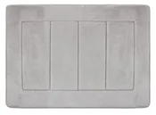 Activated Charcoal Memory Foam Bath Mat in Silver, 17 x 24 in