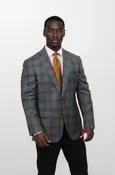 Audubon Azure with Brown Check Sport Coat