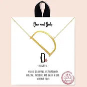 076992, 18K GOLD DIPPED INITIAL NECKLACE
