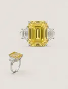 10.5 EMERALD CUT W/ TRAP SIDES F859-CAN-CZ-14K