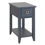 1 Drawer End Table Navy Blue