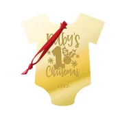 2026 Gold Mirror Baby's First Christmas Personalized Ornament #ACOR-PERS-BABY23-MRGD