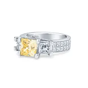 Citrine &amp;amp; Diamond Engagement Ring