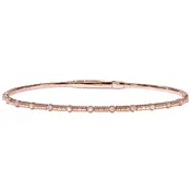 0.18ct Round Diamond G/SI2 Bangle Bracelet in 14K Pink Gold