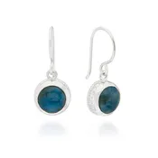 Apatite Drop Earrings - Silver
