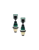 Allegria Long Bowls Earring Green
