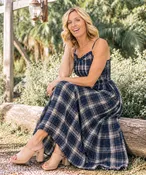 Autumn Stroll Plaid Dress