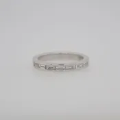 14K Baguette Channel Band