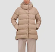A-Line Satin Jacket with Removable Hood