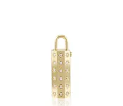 33 mm Diamond Octagon Lock Pendant