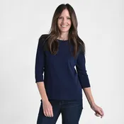 3/4 Sleeve Satin Trim Missy Perfect Tee