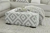 Albany 938 Tweed Silver Ottoman