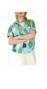 T2603 SHORT SLEEVE BUTTON DOWN BLOUSE