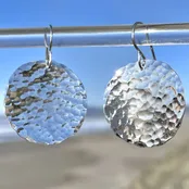 Classic Hammered Circle Earrings – Large, Medium, Small