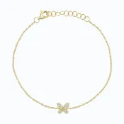 0.08ct Diamond Butterfly Bracelet