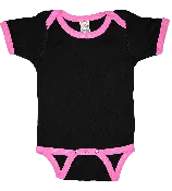 Infant Black & Neon Contrast Onesie (Romper)
