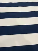 7 Yards Cut Out-Stripe Navy UV Resistant Polyester Fabric