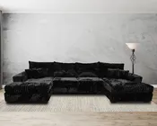 1008 Black Double Chaise