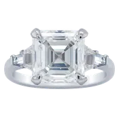 3.20ct Asscher Cut Diamond Engagement Ring