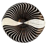 Large Black and White Glass Platter