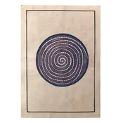 Navy White & Red Spiral Painting — Layla Brooklyn