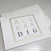 Älskar Dig kort - relieftryck