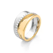 14K Gold Diamond Two-Tone Statement Ring