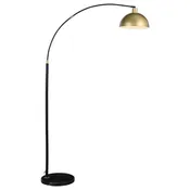 74-inch Arched Dome Shade Metal Floor Lamp Black