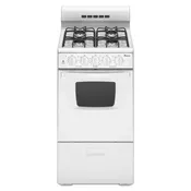 AMANA  20-inch Gas Range with Compact Oven Capacity - White (AGG222VDW)