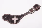 BASKETWEAVE NAILHEAD CROSS STRAPS