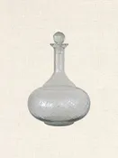 3 Quart Recycled Etched Glass Decanter w/ Glass Stopper