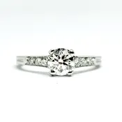 Tiffany & Co. 1.00 Carat E VS2 GIA Certified Round Cut Diamond Engagement Ring —   DeWitt's Diamond & Gold Exchange