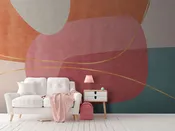Wall mural Abstract colorful shapes and lines